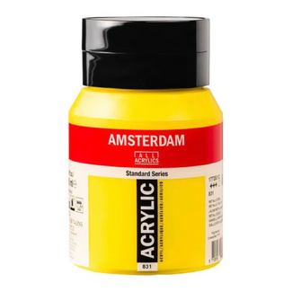 Amsterdam Acrylic Paint 500ml Bottle - Metallic Yellow