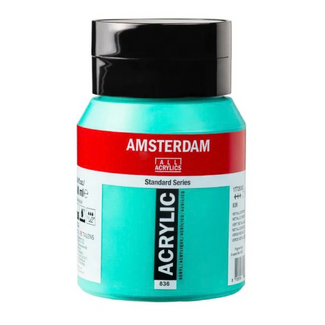 Amsterdam Acrylic Paint 500ml Bottle - Metallic Green