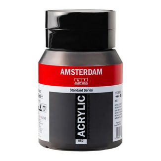 Amsterdam Acrylic Paint 500ml Bottle - Metallic Black