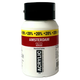 Amsterdam Acrylic Paint 600ml Bottle - Titanium White
