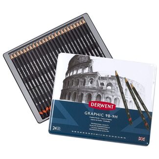 Derwent Graphic Pencil Tin Of 24