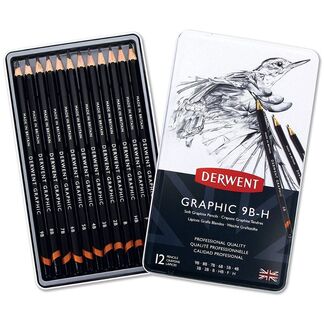 Derwent Graphic Pencil Tin Of 12 - Soft