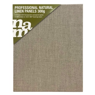 NAM Natural Linen Canvas Board Panel 8 x 10 - 20.3 x 25.4cm
