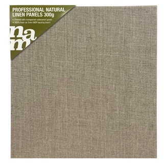 NAM Natural Linen Canvas Board Panel 10 x 10 - 25.4 x 25.4cm