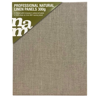 NAM Natural Linen Canvas Board Panel 10 x 12 - 25.4 x 30.5cm