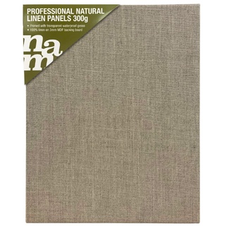 NAM Natural Linen Canvas Board Panel 10 x 14 - 25.4 x 35.6cm