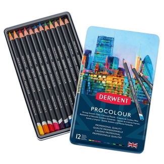Derwent Procolour Colouring Pencil Tin Of 12