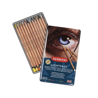 Derwent Lightfast Colouring Pencil Tin Of 12