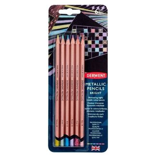 Derwent Metallic Pencil 6pc - Bright