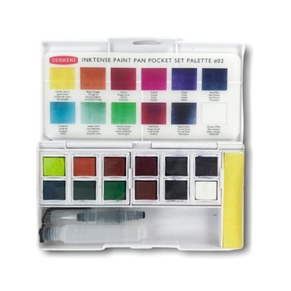 Derwent Inktense 12 Pan Ink / Watercolour Paint Travel Set 2