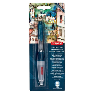 Derwent Water Brush Push Button - Large Chisel Tip 10mm