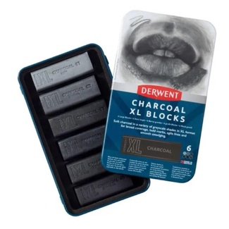 Derwent XL Charcoal Block Set - Tin of 6