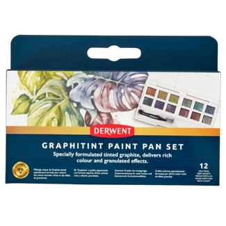 Derwent Graphitint 12 Pan Paint Travel Set