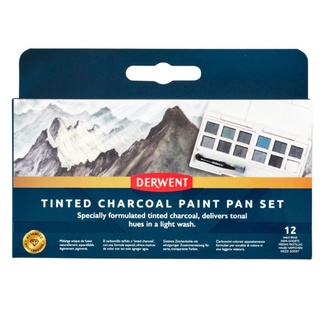 Derwent Tinted Charcoal Paint Pan Set 12