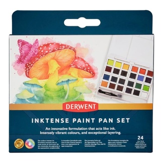 Derwent Inktense Watercolour Paint Pan Studio Set 24