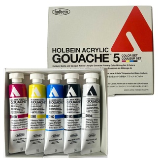 Holbein Acrylic Gouache Primary Set 5 x 20ml