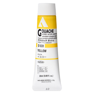 Holbein Acrylic Gouache #31 Yellow 20ml