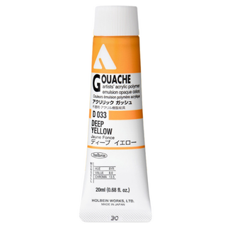 Holbein Acrylic Gouache #33 Deep Yellow 20ml