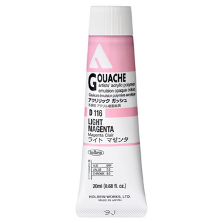 Holbein Acrylic Gouache #116 Light Magenta 20ml