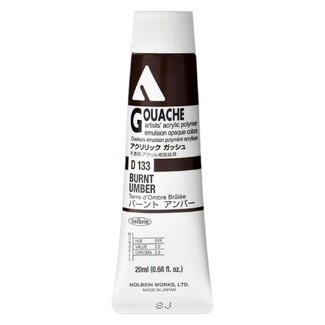 Holbein Acrylic Gouache #133 Burnt Umber 20ml