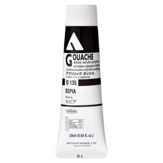 Holbein Acrylic Gouache #135 Sepia 20ml