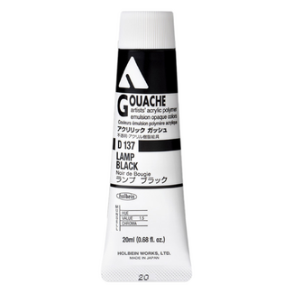 Holbein Acrylic Gouache #137 Lamp Black 20ml