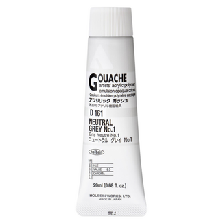 Holbein Acrylic Gouache #161 Neutral Grey 1 20ml