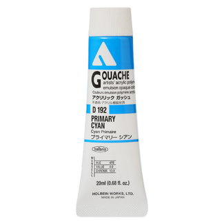 Holbein Acrylic Gouache #192 Primary Cyan 20ml
