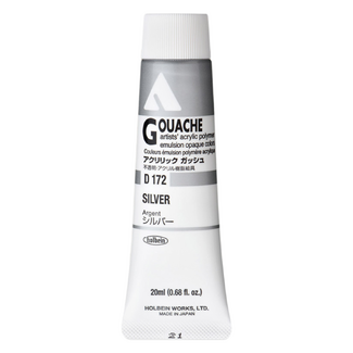 Holbein Acrylic Gouache #172 Silver 20ml