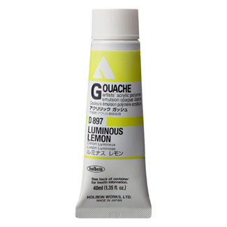 Holbein Acrylic Gouache #197 Luminous Lemon 20ml