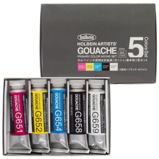 Holbein Artist Designer Gouache Primary Set 5 x 15ml