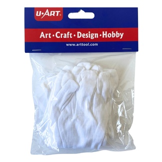 Cotton Gloves White Pack of 2 Pairs - Medium