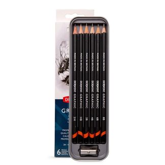 Derwent Graphic Pencil Tin Of 6