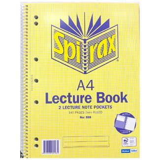 *Spirax Lined Lecture Book - A4
