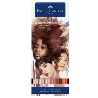 Faber Castell Goldfaber Aqua Dual Markers - Portrait 6pc