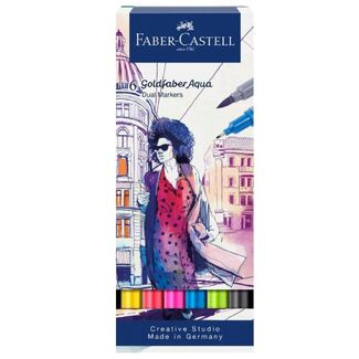 Faber Castell Goldfaber Aqua Dual Markers - 6pc
