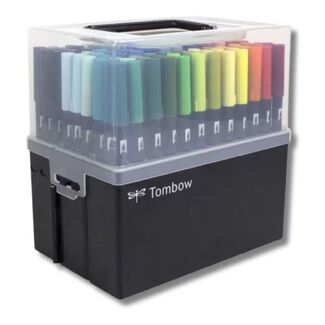 Tombow Dual Brush Pen 108pc Colour Set In Case