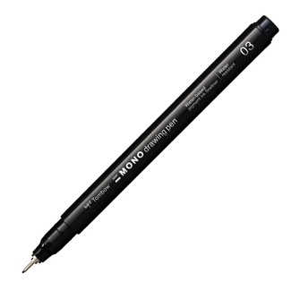Tombow Mono Fineliner 03 Drawing Pen 0.35mm Black