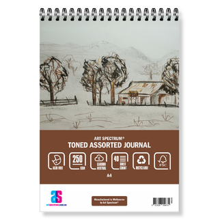 Art Spectrum Spiral Toned Paper Journal A4 Assorted 250gsm 40 Sheets