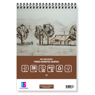 Art Spectrum Spiral Toned Paper Journal A3 Assorted 250gsm 40 Sheets
