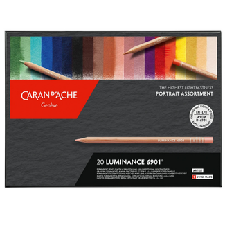Caran d'Ache Luminance 6901 Coloured Pencil Portrait Box of 20