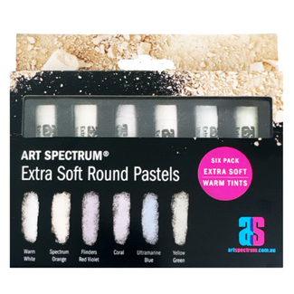 Art Spectrum Extra Soft Round Pastel Six Pack - Warm Tints