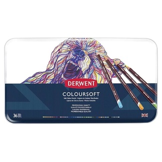 Derwent Coloursoft Colouring Pencil Tin Of 36