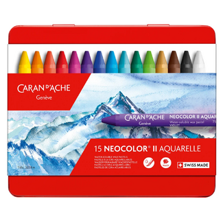 Caran d'Ache Neocolor II Water Soluble Wax Pastel Tin of 15
