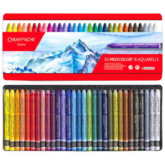 Caran d'Ache Neocolor II Water Soluble Wax Pastel Tin of 30