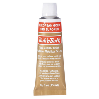 Amaco Rub 'N Buff Metallic Wax 15ml - European Gold