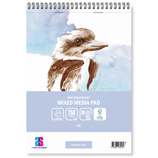 Art Spectrum Mixed Media Perforated Spiral Pad A4+ 250gsm 30 Sheets