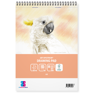 Art Spectrum Heavy Drawing Perforated Spiral Pad A4+ 165gsm 60 Sheets