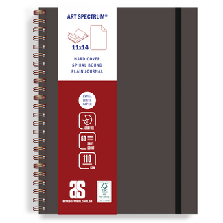 Art Spectrum Executive Faux Leather Spiral Drawing Journal Chocolate Brown A3 110gsm 60 Sheets