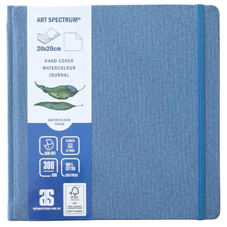 Art Spectrum Blue Linen Hard Cover Watercolour Journal 20 x 20cm 300gsm 16 Sheets